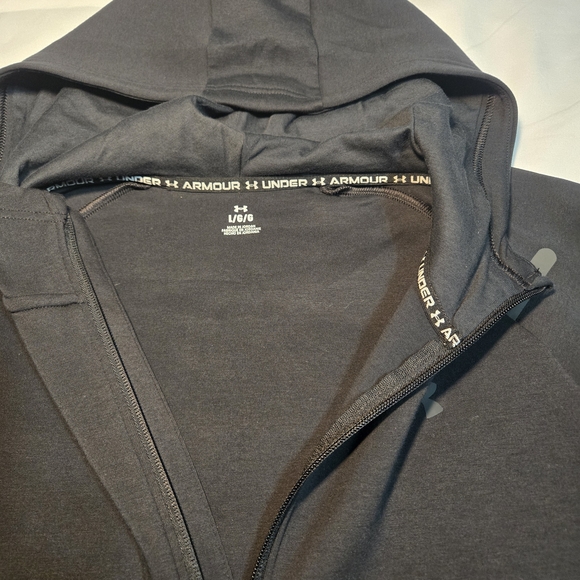 Under Armour Men's Black/ Unstoppable Fleece Full Zip-up Performance Jacket - Picture 2 of 7